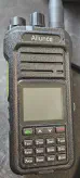 Thumbnail of retevis ailunce ha1g front view with antenna attached black textured body two control knobs speaker grille lcd display numeric keypad function keys